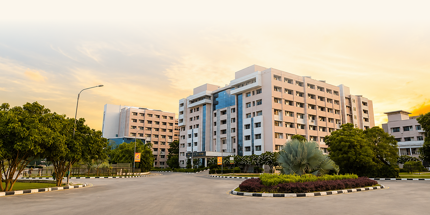 TMU campus at sunset